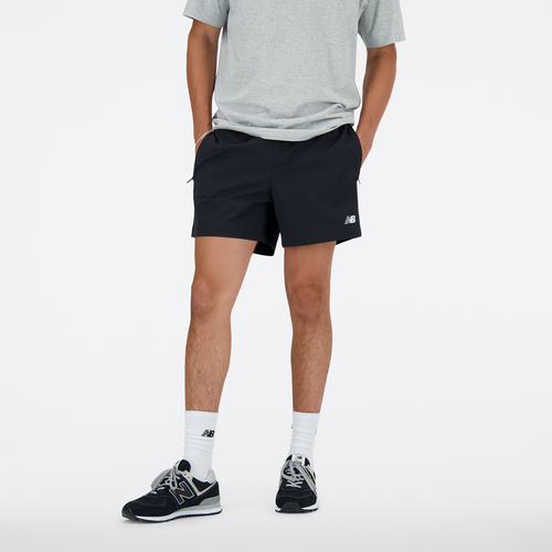 

New Balance Mens New Balance Athletics Stretch Woven 5" Shorts - Mens Black Size S