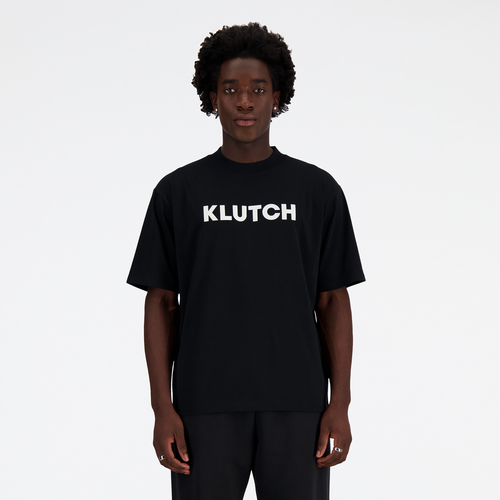 

New Balance Mens New Balance X Klutch Pre-Game Chill T-Shirt - Mens White/Black Size XL