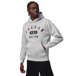 Men's - Jordan New York City Fleece Pullover - Grey Heather/White