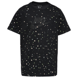 Boys' Grade School - Nike Speckle All Over Print T-Shirt - Black/White