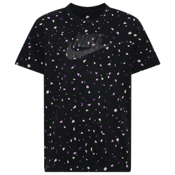 Boys' Grade School - Nike Speckle All Over Print T-Shirt - Black/Black