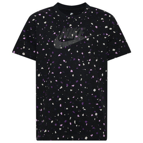 

Boys Nike Nike Speckle All Over Print T-Shirt - Boys' Grade School Black/Black Size XL