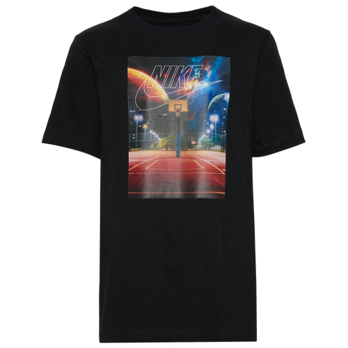 Shop Nike Boys   Court Photo T-shirt In Black/black