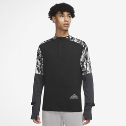 Men's - Nike Dri-FIT Trail Element Top Half-Zip - Black/Dark Smoke Grey/White