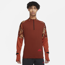 Men's - Nike Dri-FIT Trail Element Top Half-Zip - Rugged Orange/Mantra Orange/Habanero Red
