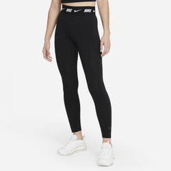 Women's - Nike Club High Waist Leggings - Black/Black