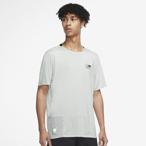 

Nike Mens Nike Dri-Fit Windrunner Rise 365 GX Short Sleeve - Mens Photon Dust/Light Smoke Grey Size L