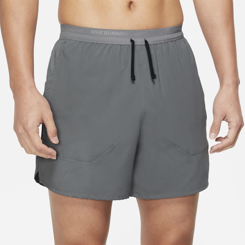Shop Nike Mens  Dri-fit Stride 5" Bf Shorts In Smoke Gray/black/reflective Silver