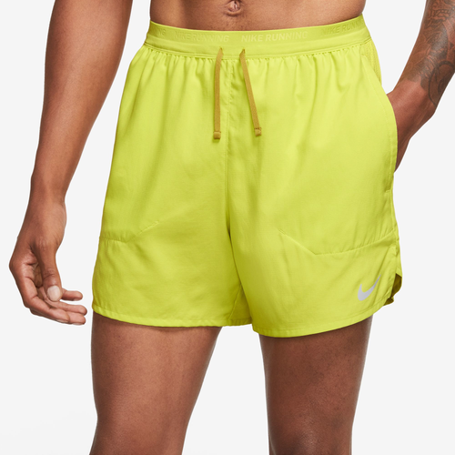 

Nike Mens Nike Dri-FIT Stride 5BF Shorts - Mens Bright Cactus/Reflective Silver Size L