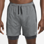 Nike Dri-FIT Stride Hybrid Shorts - Men's Smoke Gray/Dark Smoke Gray/Black