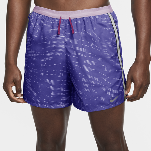 

Nike Mens Nike Dri-Fit Stride 5in BF Shorts - Mens Blue/Silver Size XL
