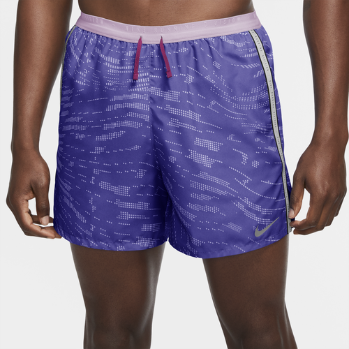 

Nike Mens Nike Dri-Fit Stride 5in BF Shorts - Mens Blue/Silver Size M