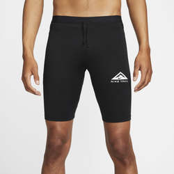 Men's - Nike Dri-FIT Trail Half Tights - Black/Dark Smoke Gray/White