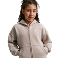 Nike Studio Fleece Oversized Full-Zip Hoodie - Nike Beige/White