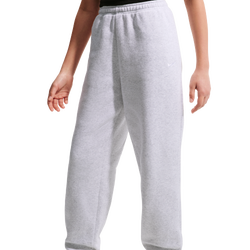 Girls' Grade School - Nike Studio Fleece Pants - White/Birch Heather/White