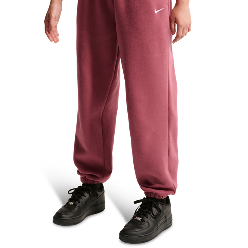 Nike Studio Fleece Pants - Nike White/Pink Smoke