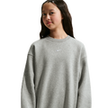 Nike NSW Studio Fleece OS Crew LBR - Nike White/Dark Grey Heather