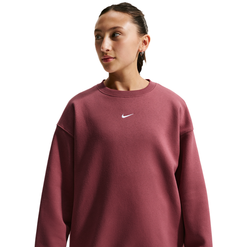 GIRLS - Nike NSW Studio Fleece OS Crew LBR - Pink Smoke/White