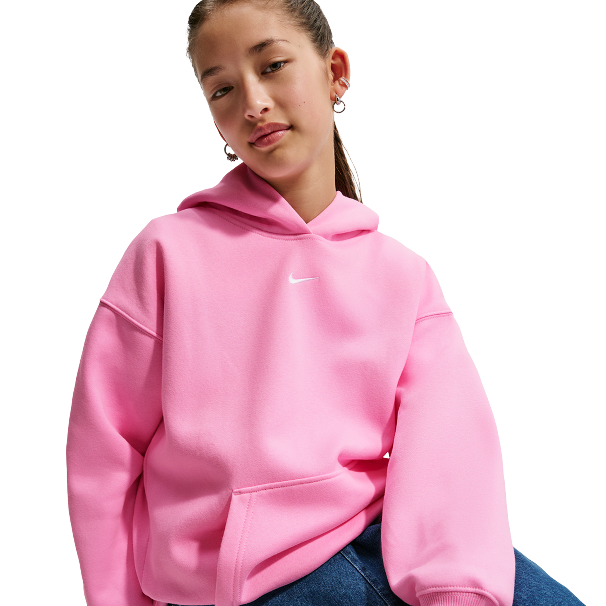 Nike NSW Studio Fleece OS PO Hoodie - Girls' Grade School | Foot