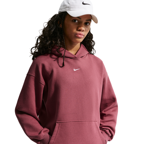 GIRLS - Nike NSW Studio Fleece OS PO Hoodie - Pink Smoke/White