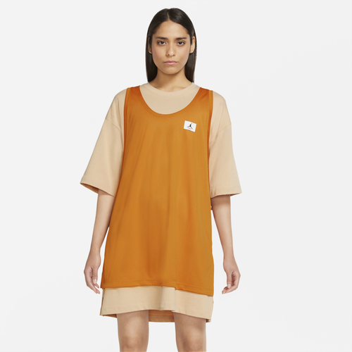 

Jordan Womens Jordan Essential Dress 22 - Womens White/Light Curry Size L