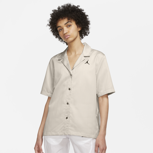 

Jordan Womens Jordan Button Down Top - Womens Brown Size M