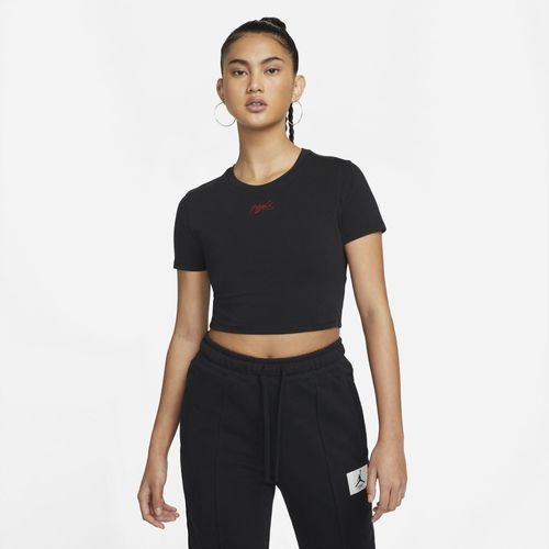 

Jordan Womens Jordan Heritage Femme Core Top - Womens Black/Black Size S