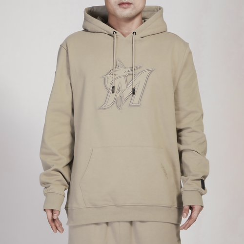 Pro Standard Mens  Marlins Tonal Fleece Hoodie In Taupe