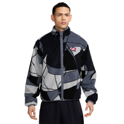 Men's - Nike Club Fleece Winter Fleece Top AOP Art - Diffused Blue