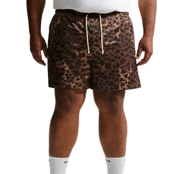 Men's - Nike Leopard Dri-FIT SI PRC Mesh 5 Inch Shorts - Lt British Tan/Flax/Pale Ivory