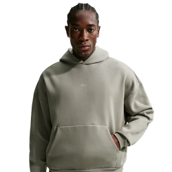 Men's - Nike Standard Issue Brushed Pullover Hoodie - Dark Stucco/White