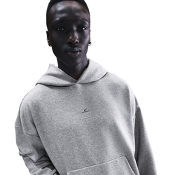 Men's - Nike Tech Fleece Standard Issue Brushed PO Hoodie - Dark Grey Heather/Black
