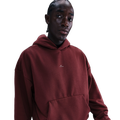Nike Standard Issue Brushed Pullover Hoodie - Nike Pale Ivory/Dark Team Red