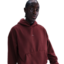 Men's - Nike Tech Fleece Standard Issue Brushed PO Hoodie - Dark Team Red/Pale Ivory