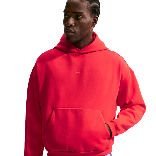 MENS - Nike Standard Issue Brushed Pullover Hoodie - University Red/Pale Ivory
