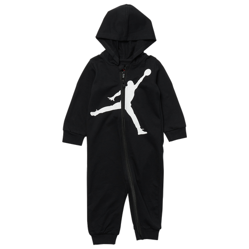 

Boys Infant Jordan Jordan HBR Jumpman Hooded Coverall - Boys' Infant Black/Black Size 18MO