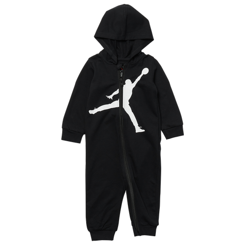 

Boys Infant Jordan Jordan HBR Jumpman Hooded Coverall - Boys' Infant Black/Black Size 12MO