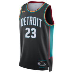 Men's - Nike Pistons Dri-FIT Swingman City Edition Jersey - Multi/Grey
