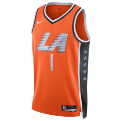 Men's - Nike Clippers Dri-FIT Swingman City Edition Jersey - Orange/Multi