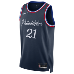 Men's - Nike 76ers Dri-FIT Swingman City Edition Jersey - Navy/Multi