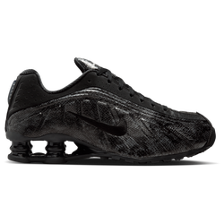 Women's - Nike Shox R4 - Black/Black/Mtlc Silver
