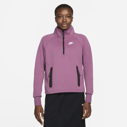 Women's - Nike Tech Fleece Quarter Zip - Purple/Black