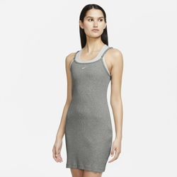 Women's - Nike Essential Rib Dress - Grey/White