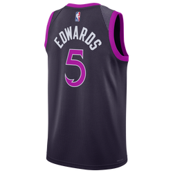 Men's - Nike Timberwolves Dri-FIT Swingman CE Jersey - Multi/Purple