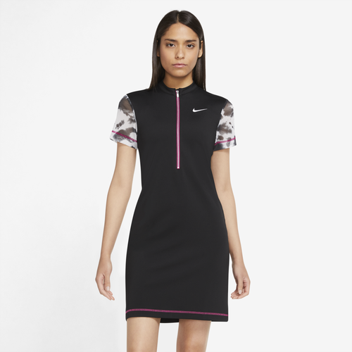 

Nike Womens Nike NSW Print SS Dress - Womens Black/Pink Size S