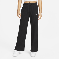 Women's - Nike NSW Jersey Rib Wide Leg Pants - Black/White
