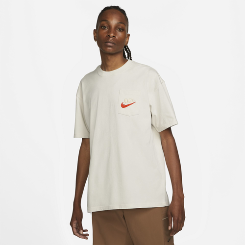 

Nike Mens Nike Air Max 90 T-Shirt - Mens Beige/White/Red Size S