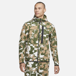 Men's - Nike Tech Fleece Full-Zip Hoodie - White/Green