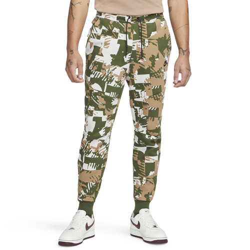 Goma de dinero Electrizar empeorar Nike Mens Tech Fleece Aop Joggers In White/green | ModeSens