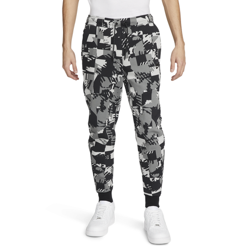 Mens Tech Fleece Aop Joggers In Grey/black